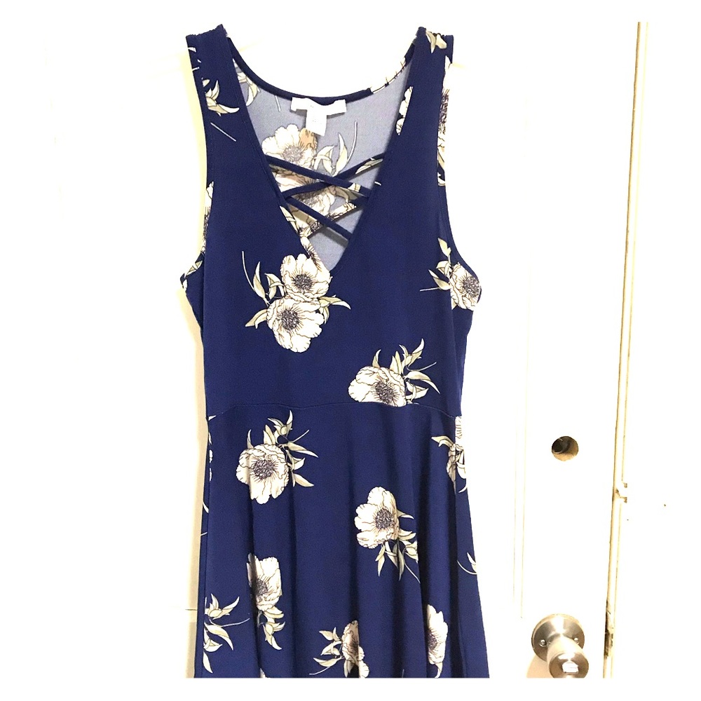 Dress with tank top straps